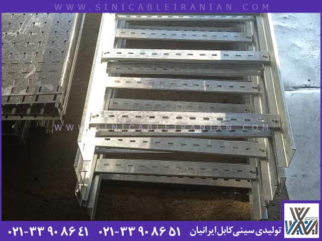 نردبان کابل گالوانیزه برق 7 پله با دیواره 6 سانتی